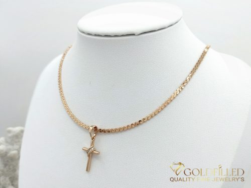 Goldfilled Antiallergenic Necklace 45 cm/4 mm + Pendant 18K color