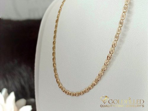 Goldfilled Antiallergenic Necklace 45 cm Long and 3-6 mm Wide 14K color