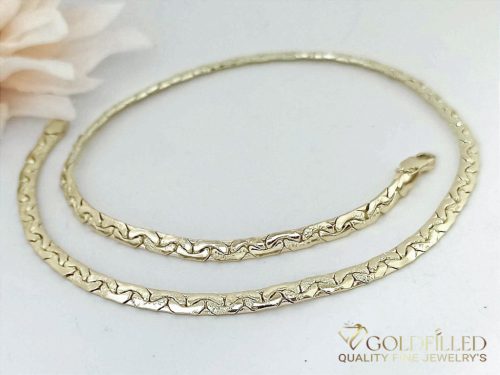 Goldfilled Antiallergenic Necklace 45 cm Long and 6 mm Wide 14K color