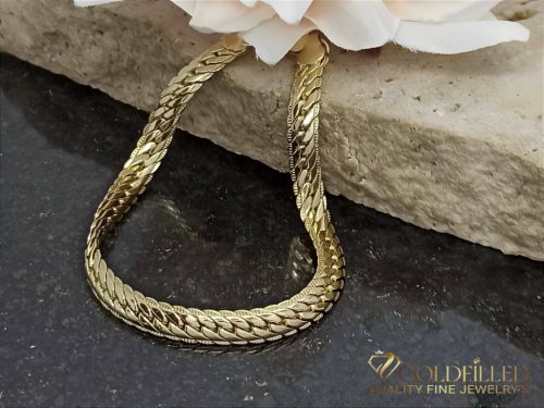 Goldfilled Antiallergén Karkötő 19cm/5,5mm 14K színű