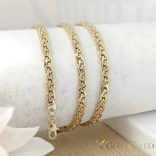 Goldfilled Antiallergenic Necklace 60 cm Long and 6 mm Wide 14K color