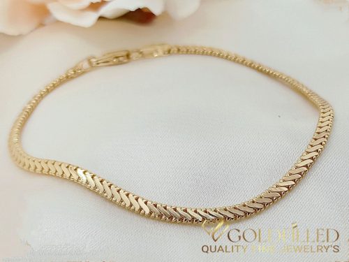 Goldfilled Antiallergén Karkötő 19/3mm 18K színű