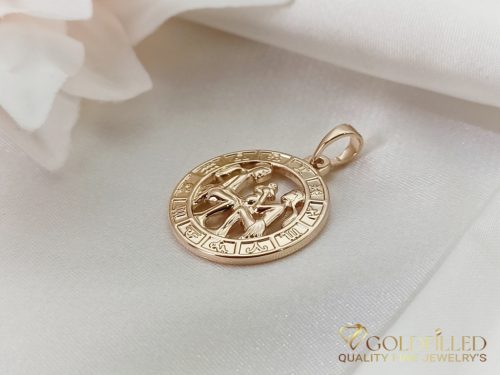 Goldfilled Antiallergén Medál 28mm 18K szín