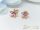 Goldfilled Antiallergenic Stud Earring with Pink Stone 9 mm 18K Color