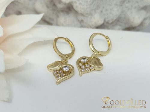 Goldfilled Antiallergenic Heart Earrings 25mm 14K Color