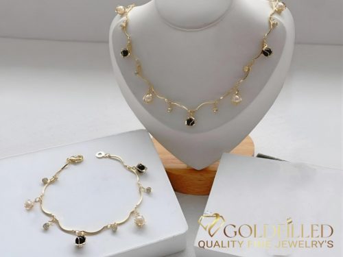 Goldfilled Antiallergenic Necklace 45cm + Bracelet 19cm 14K Color