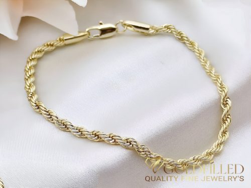 Goldfilled Antiallergén Karkötő 19 cm /3,5mm 14K színű