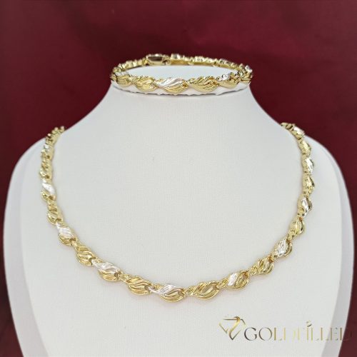 Goldfilled Antiallergenic Necklace 50cm/7mm + Bracelet 19cm 14K Color Multicolor 