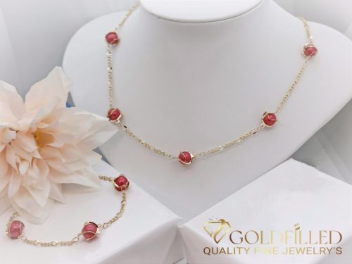 Goldfilled Antiallergenic Necklace 45cm + Bracelet 19cm 14K Color