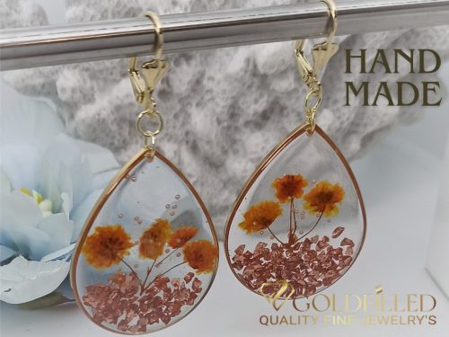 Handmade Antiallergenic Hanging Earrings 60mm 14K Color