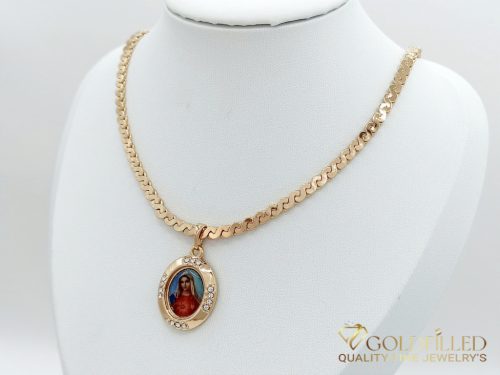 Goldfilled Antiallergenic Luxury Necklace 45 cm Long and 3-6 mm Wide 14K color