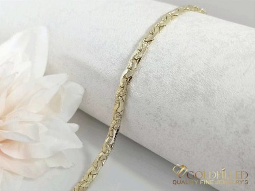 Goldfilled Antiallergén Karkötő 19cm/5,5mm 14K színű