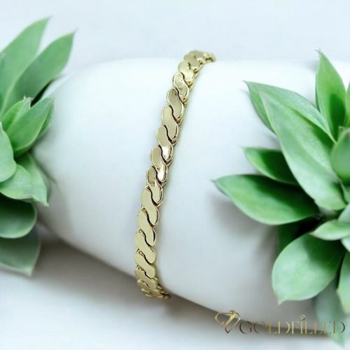 Goldfilled Antiallergenic Bracelet 19cm/5.5mm 14K color