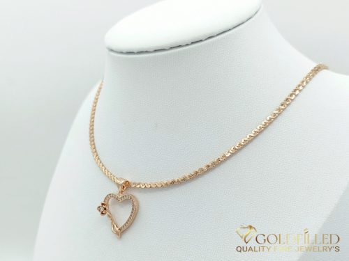 Goldfilled Antiallergenic Necklace 45 cm/4 mm + Pendant 18K color