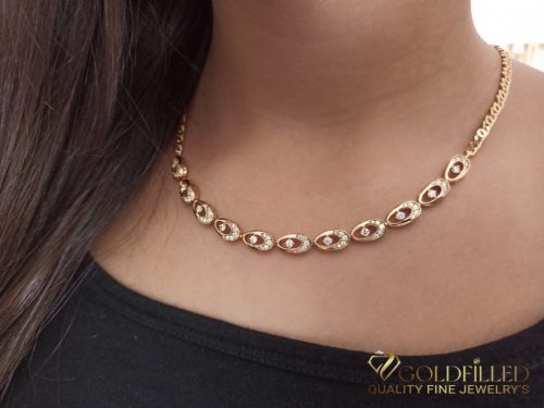 Goldfilled Antiallergenic Luxury Necklace 45 cm Long and 7 mm Wide 14K color