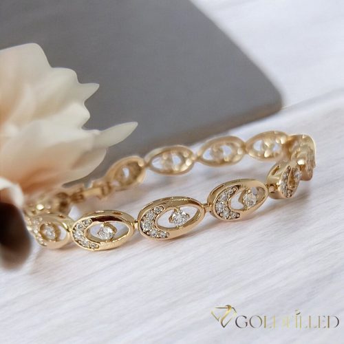 Goldfilled Antiallergenic Bracelet 19.5 cm/7.5 mm 18K Color