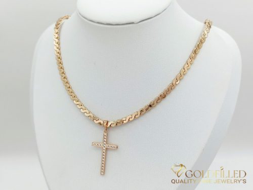 Goldfilled Antiallergenic Luxury Necklace 45 cm Long and 3-6 mm Wide 14K color