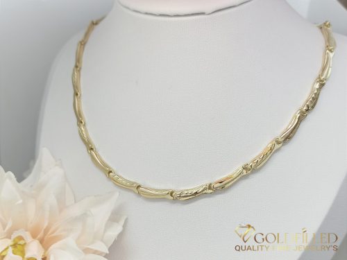 Goldfilled Antiallergenic Necklace 45 cm Long and 4 mm Wide 14K Multicolor