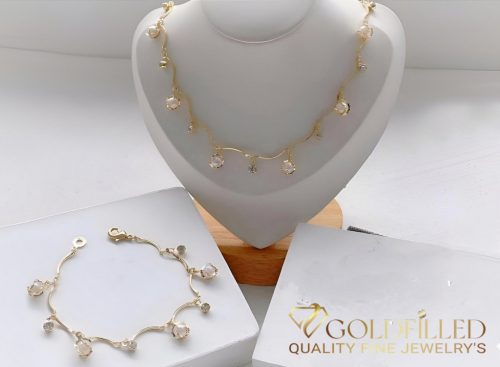 Goldfilled Antiallergenic Necklace 45cm + Bracelet 19cm 14K Color