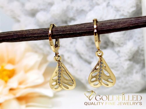 Goldfilled Antiallergenic Leaf Earrings 30mm 18K Color