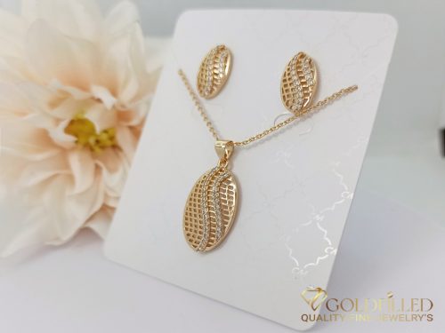 Goldfilled Necklace 45cm/1mm + Pendant + Earrings